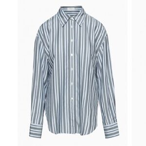 Aritzia / Babaton Blue Striped Button Down